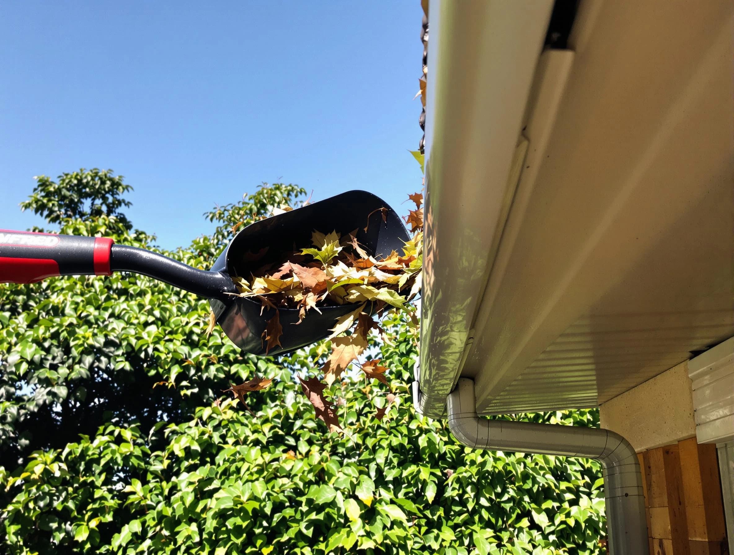 Eastlake Roofing Company performing gutter cleaning at a home in Eastlake, OH