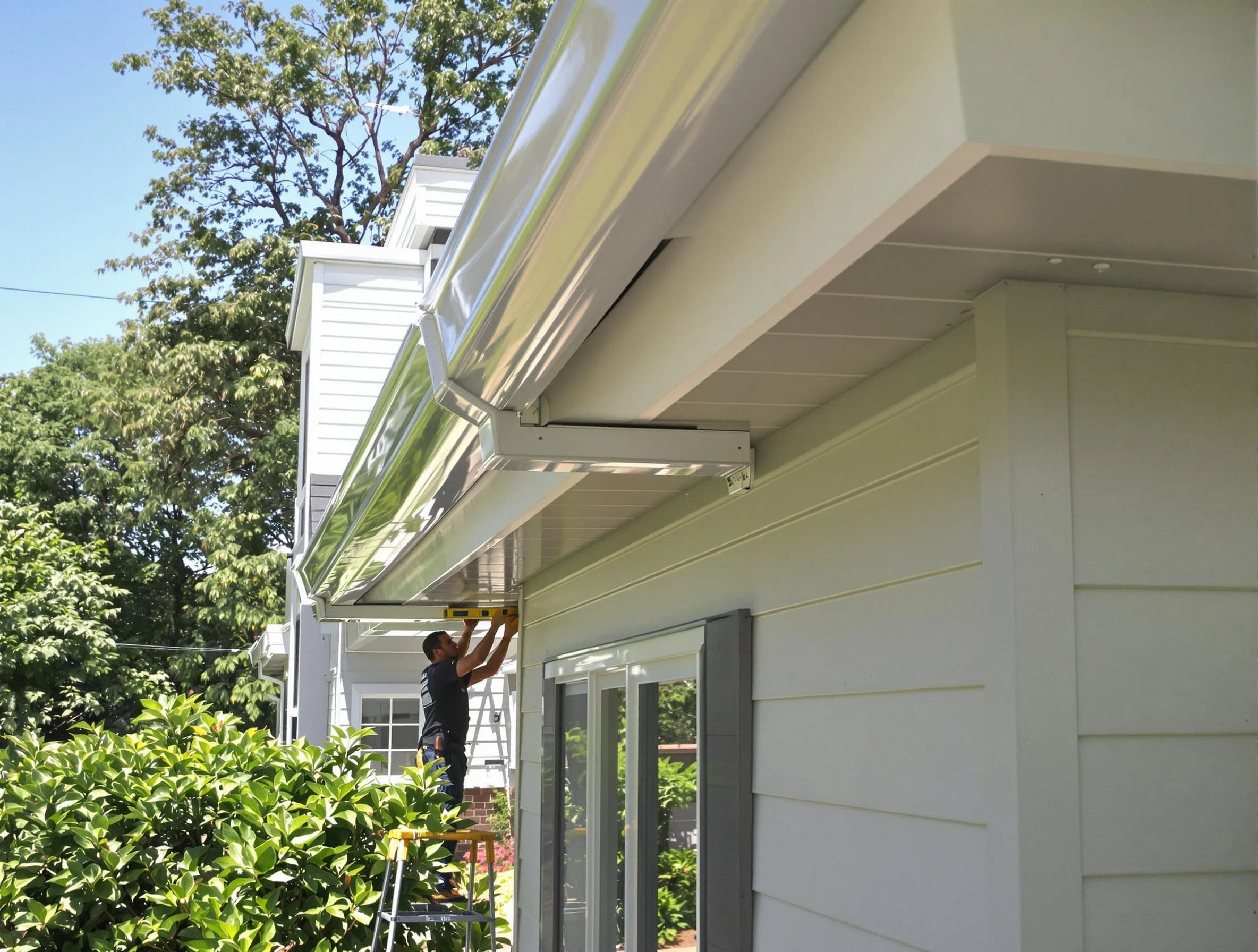 Properly aligned gutter system installed by Eastlake Roofing Company in Eastlake, OH