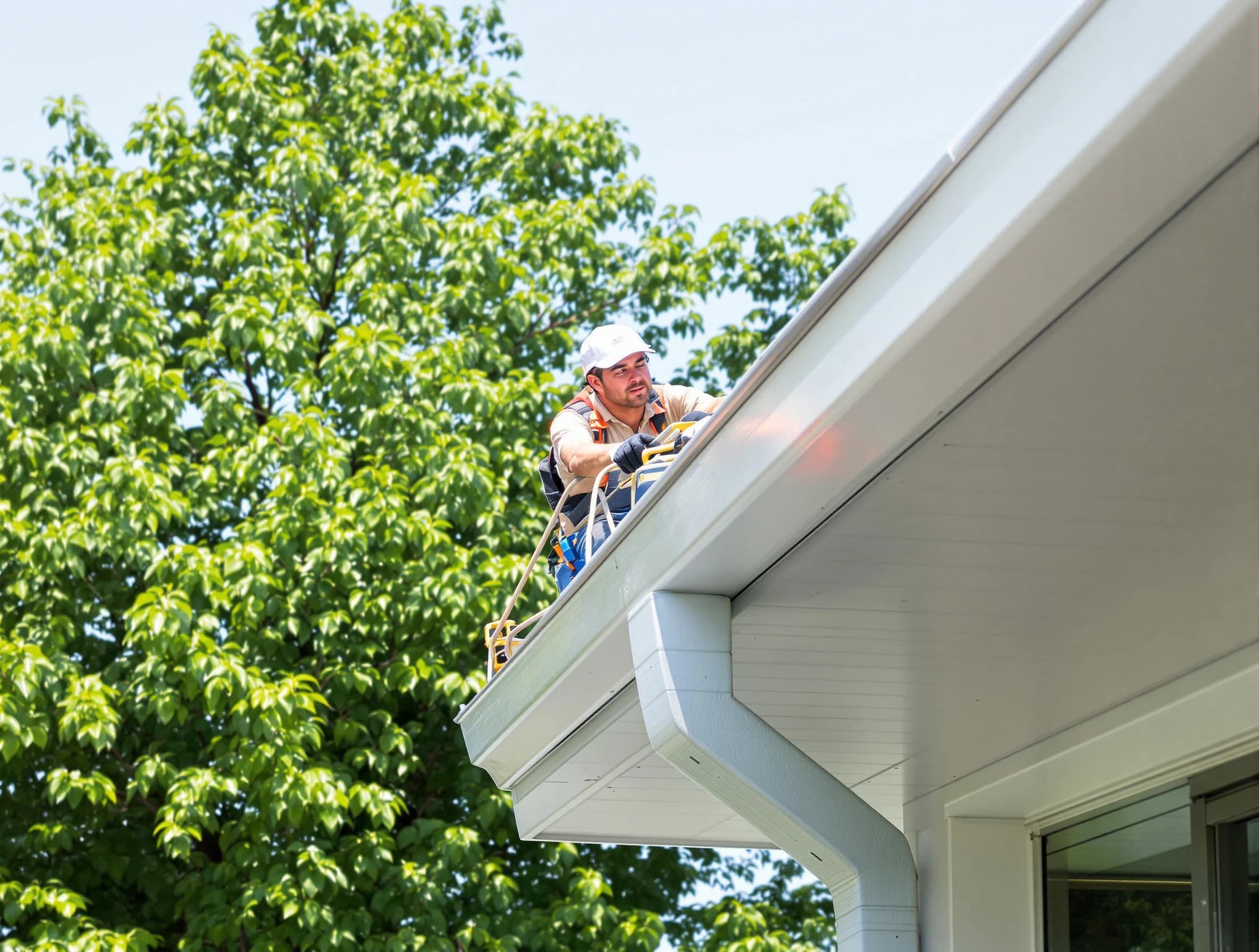 Eastlake Roofing Company expert examining roof shingles in Eastlake, OH