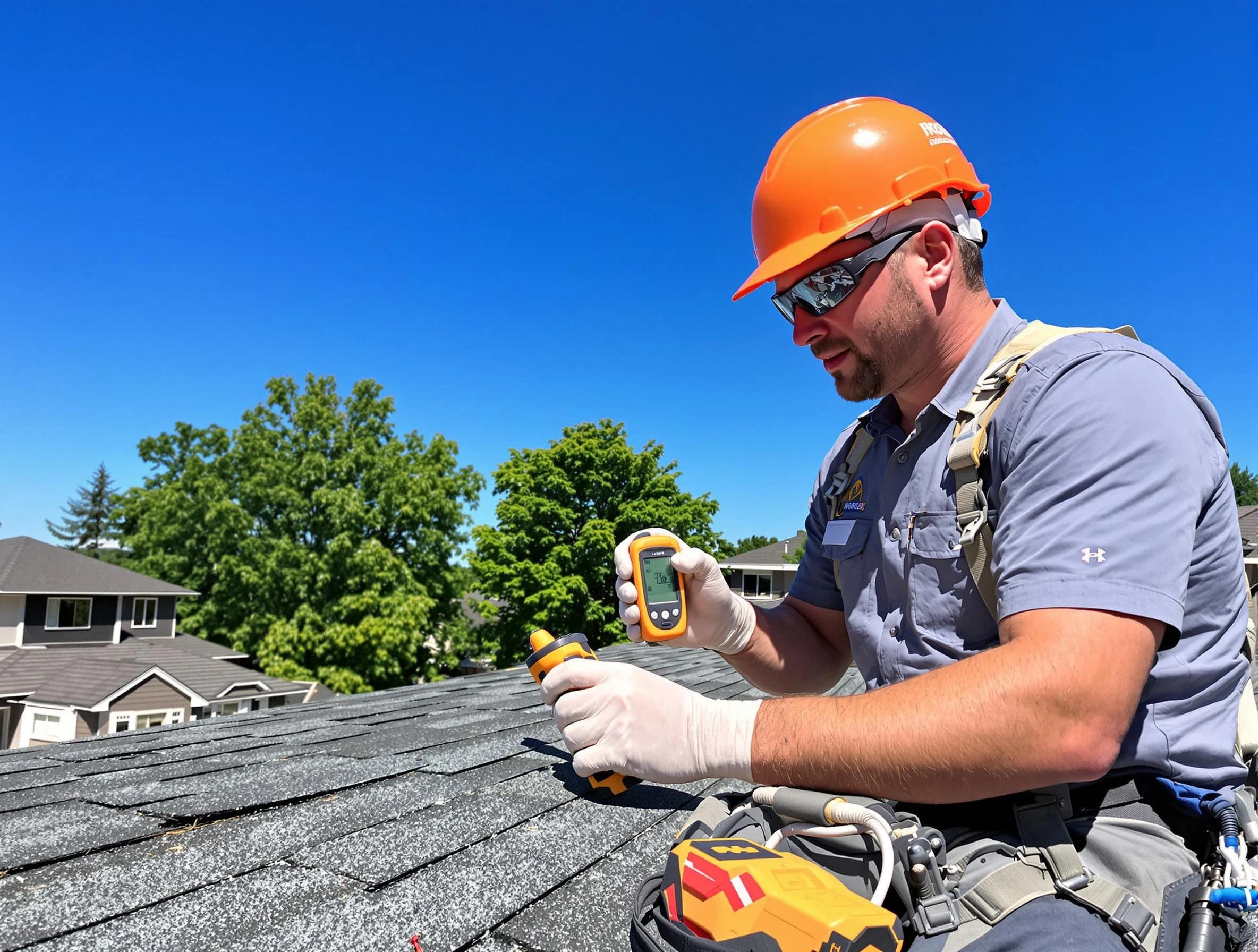 Eastlake Roofing Company conducting a roof inspection in Eastlake, OH