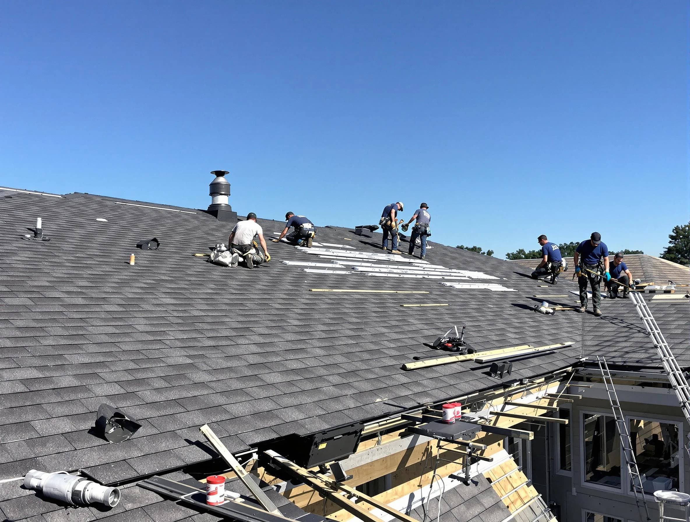 Eastlake Roofing Company experts performing roof installation in Eastlake, OH