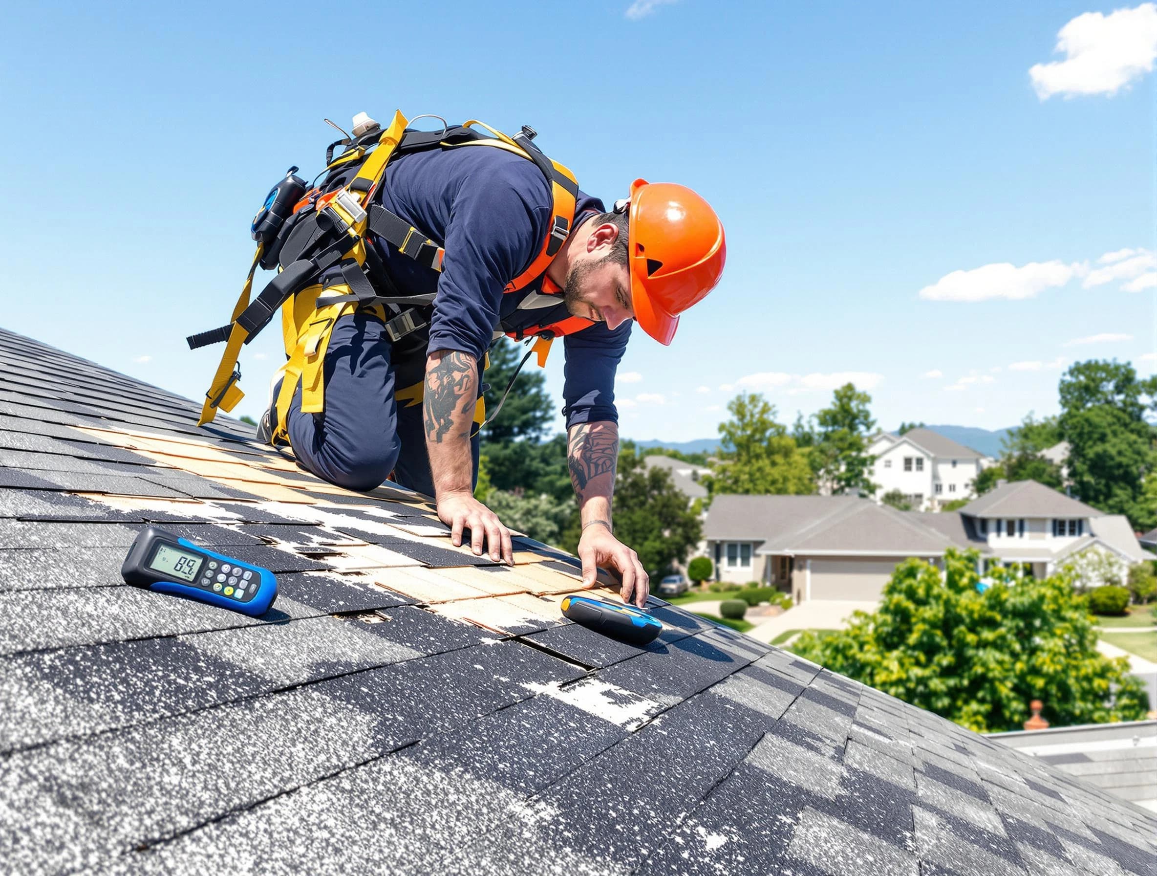 Eastlake Roofing Company professional performing roof repairs in Eastlake, OH